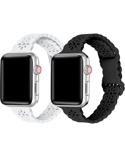 The Posh Tech Silicone Sport Apple Watch Band - Black