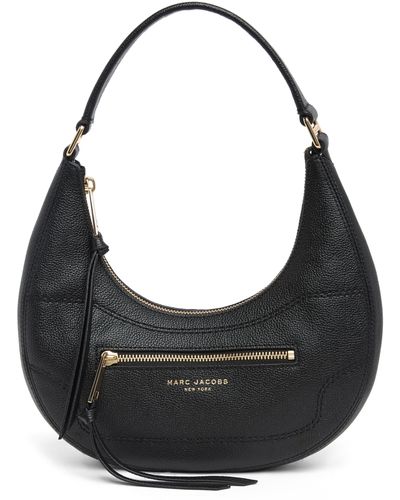 Marc Jacobs Small Leather Crescent Shoulder Bag - Black
