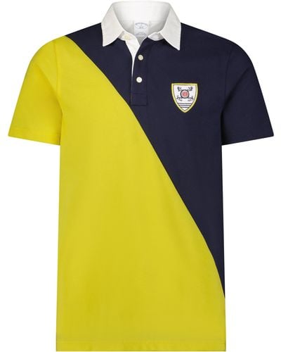 Brooks Brothers Colorblock Cotton Polo - Yellow