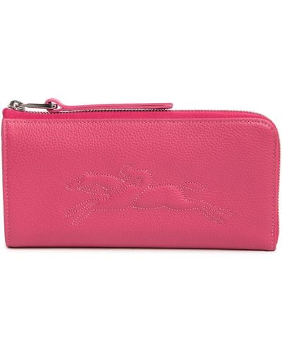 Longchamp Three Quarter Zip Continental Wallet - Pink