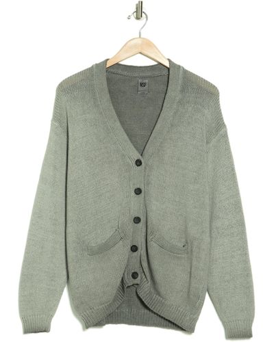 Bliss and Mischief Oversized Cardigan In Charcoal Oil Pastel At Nordstrom Rack - Gray