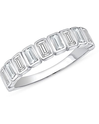 Ron Hami 14k Gold Baguette-cut Diamond Band Ring - White