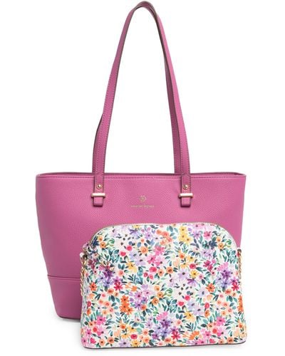 Nanette Lepore Brielle Tote Bag & Dome Pouch - Pink