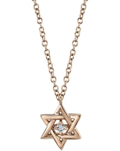 Ron Hami 14k Yellow Gold Diamond Woven Star Of David Pendant Necklace - Metallic