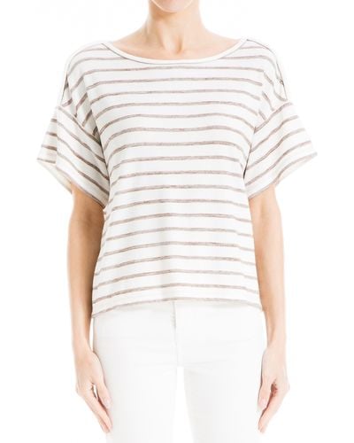 Max Studio Marble Stripe T-shirt - White