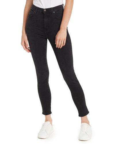 Nordstrom 6397 High Waist Jeans In Faded Black At Rack