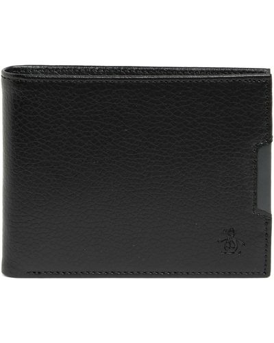 Original Penguin Leather Bifold Wallet - Black
