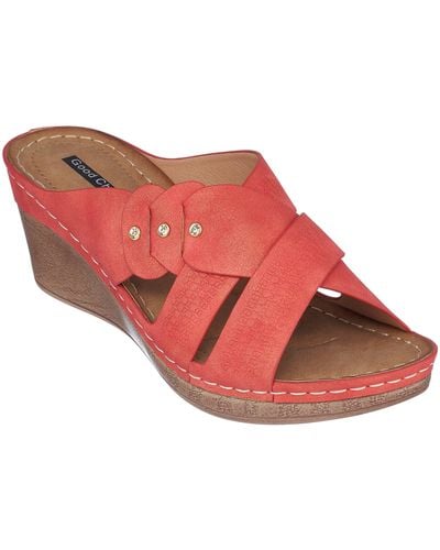 Gc Shoes Dorty Wedge Sandal - Red