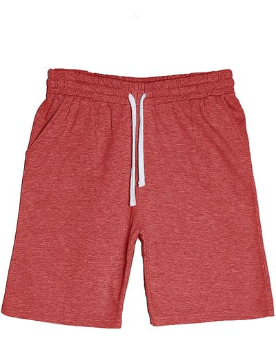 FLEECE FACTORY Core Fleece Shorts - Red