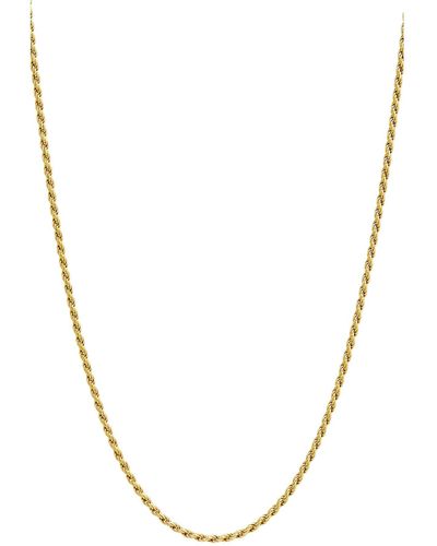 Savvy Cie Jewels Italian Yellow Gold Vermeil 16" Rope Chain Necklace