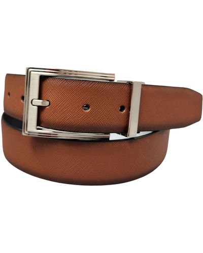 Bosca Reversible Smooth Leather Belt - Brown