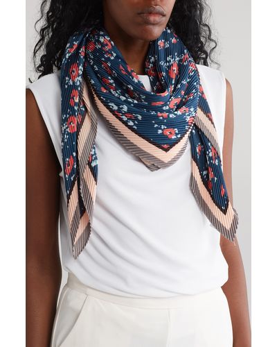 Melrose and Market Pleated Scarf - Blue