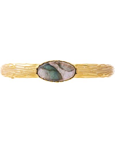 Saachi Stone Cuff Bracelet - Gray