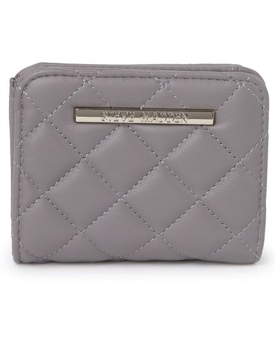 Steve Madden Quest Quilted Indexer Wallet In Gray At Nordstrom Rack