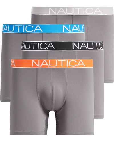 Nautica 4-pack Micro Boxer Briefs - Gray
