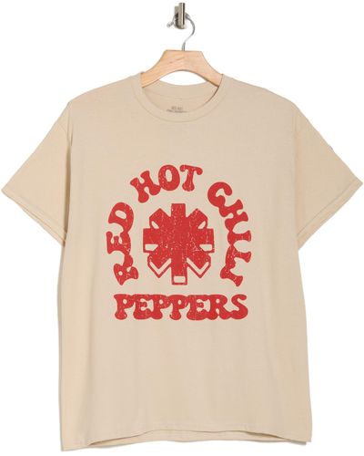 Merch Traffic Red Hot Chili Peppers Cotton Graphic T-shirt - Pink