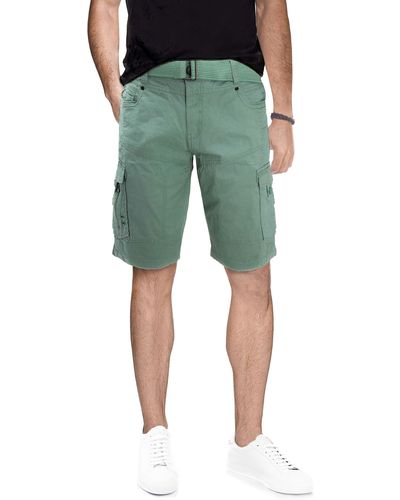 Xray Jeans Belted 6 Pocket Shorts - Green