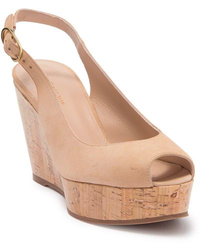 Stuart Weitzman Rinna Platform Wedge Pump In Adobe At Nordstrom Rack - Brown