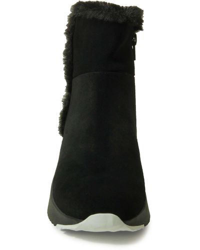 Vaneli Seasonal Faux Fur-lined Bootie In Black W/p Suede At Nordstrom Rack