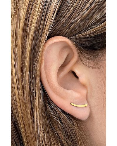 Adornia Water Resistant Curved Ear Climber Earrings - Yellow