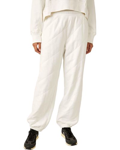 Fp Movement All Star Quilted Cotton Blend Sweatpants - White