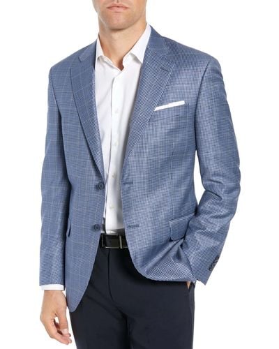 Peter Millar Classic Fit Houndstooth Sport Coat - Blue