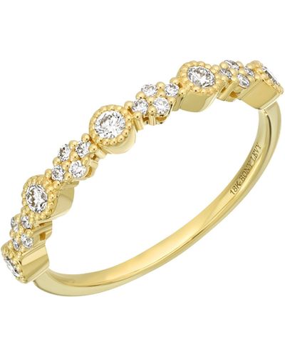 Bony Levy 18k Gold Getty Diamond Stackable Ring - Metallic