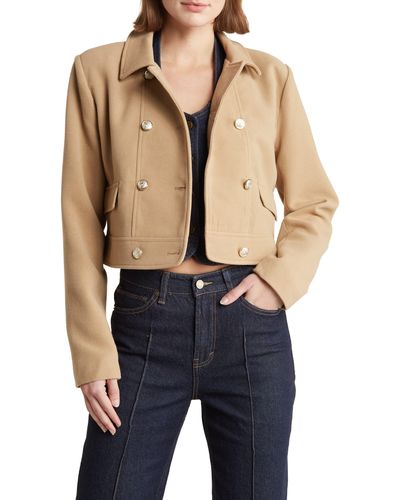 Habitual Double Breasted Crop Jacket - Blue
