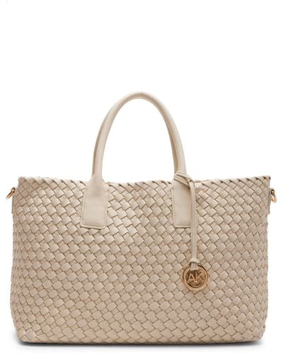 Anne Klein Large Woven Tote - Natural