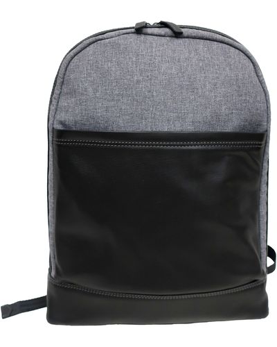 Boconi Recycled Polyester & Leather Backpack - Gray