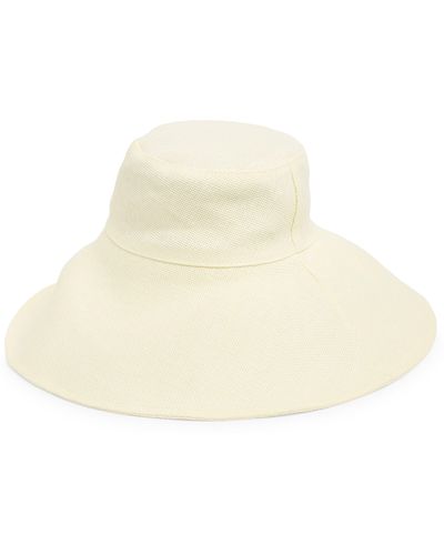 BCBGMAXAZRIA Packable Downbrim Floppy Hat - White