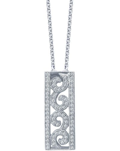 Lafonn Simulated Diamond Filigree Pendant Necklace - White