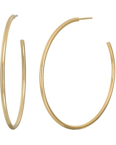 Bony Levy 14k Gold Hoop Earrings - White