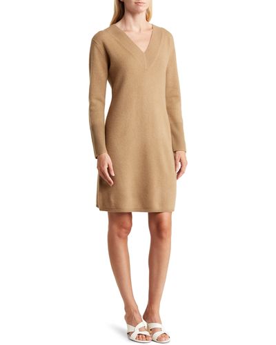 Vince Wool & Cashmere Sweater Dress - Natural