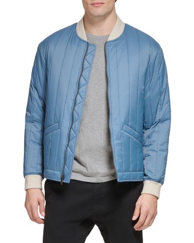 Dockers Nylon Quilted Bomber Jacket - Blue