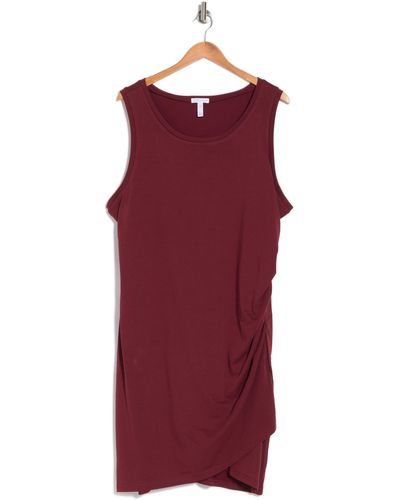 Leith Ruched Sheath Dress In Red Grape At Nordstrom Rack