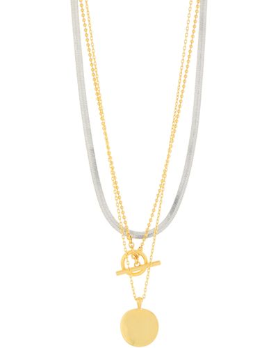 Madewell Layered Chain Necklace - Metallic