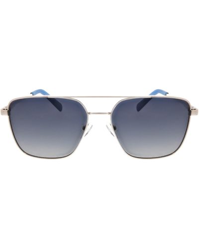 Hurley 57mm Polarized Pilot Sunglasses - Blue