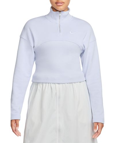 Nike X Serena Williams Design Quarter Zip Fleece Top - Blue