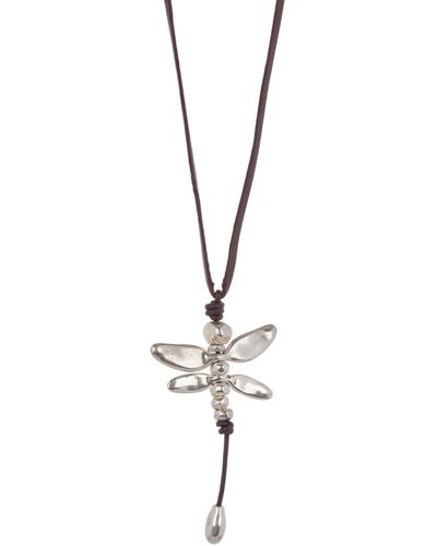 Uno De 50 Dragonfly Necklace - Brown
