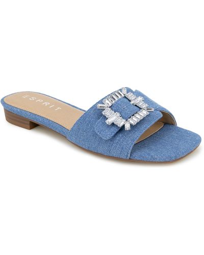 Esprit Averie Denim Slide Sandal - Blue