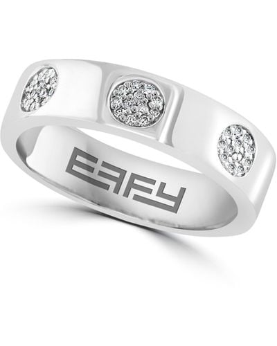 Effy Sterling Silver Diamond Band Ring - White