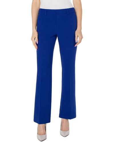 Liverpool Los Angeles Kelsey Flare Stretch Suiting Pants - Blue