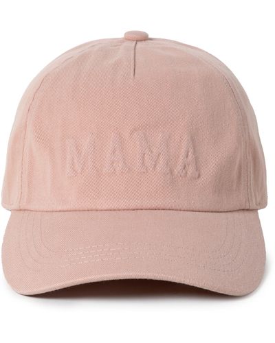 David & Young Mama Debossed Baseball Cap - Pink