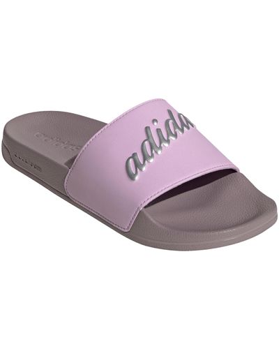 adidas Adilette Shower Slide Sandal - Purple