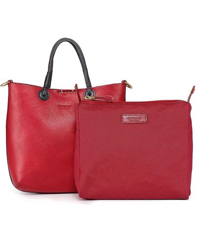 Old Trend Outwest Mini Leather Tote - Red
