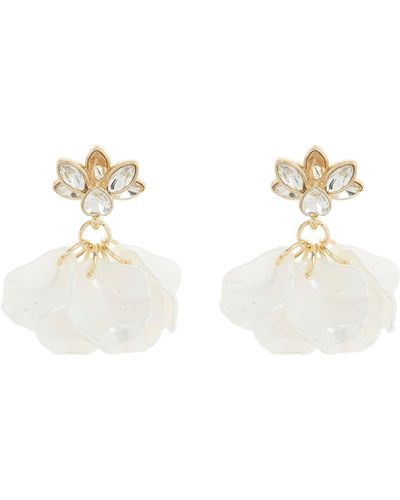 Tasha Imitation Pearl Flower Dangle Earrings - Multicolor