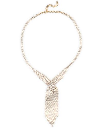 Cara Crystal Mesh Chain Necklace - White