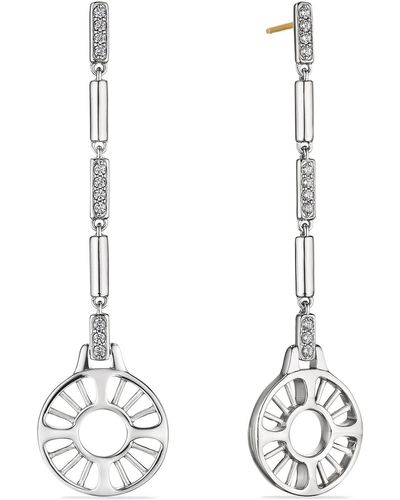Judith Ripka Cielo Diamond Linear Drop Earrings - White