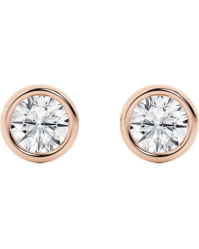 Badgley Mischka Round Cut Lab Created Diamond Stud Earrings - Metallic